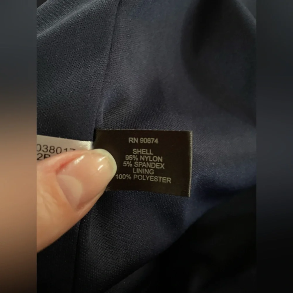 Boston Proper Beyond Travel Maritime Navy Blue Classic Boyfriend Blazer - Picture 4 of 5